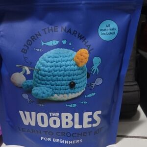Bjorn the Narwhal Crochet Kit - Blue with Yellow Horn